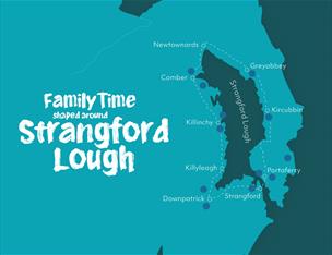 Graphic of a map showing Strangford Lough Co Down