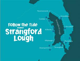 Graphic of a map showing Strangford Lough Co Down