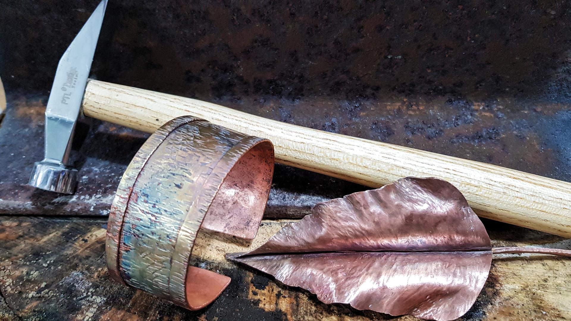 coppersmithing copper jewellery workshop