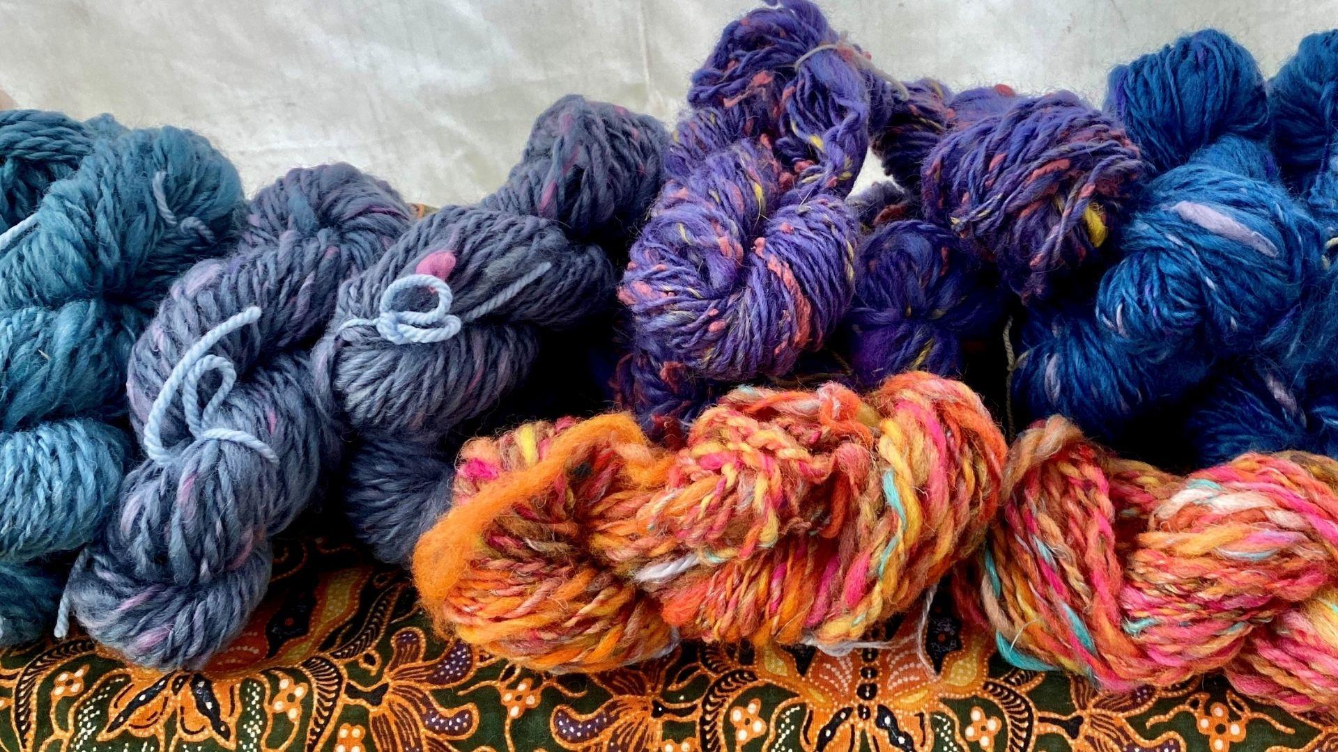 A photo of coloured wool