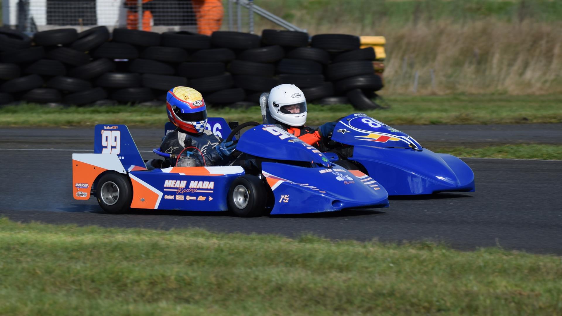 Superkarts in Action