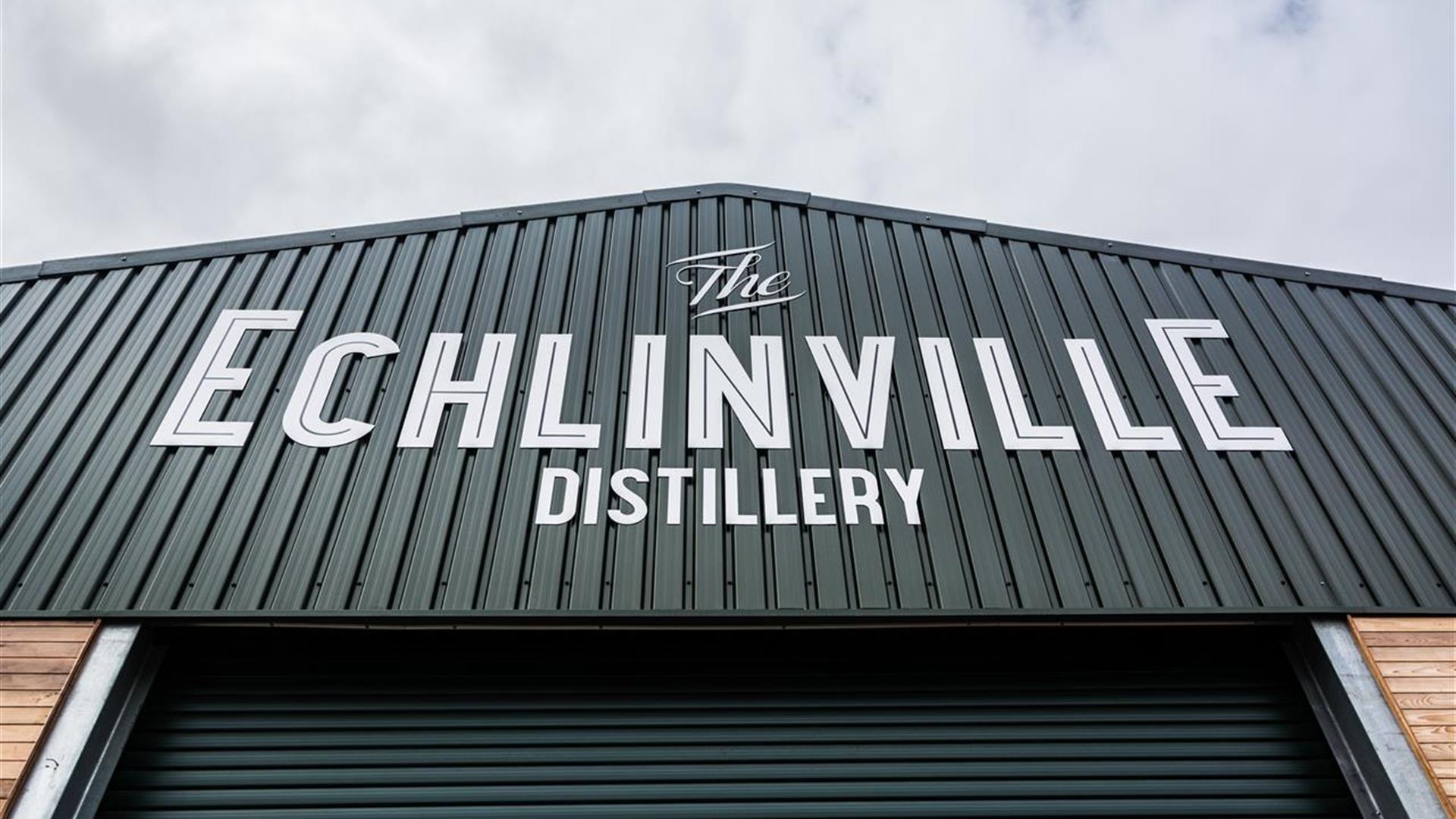 Photo of  The Echlinville Distillery sign on exterior to building