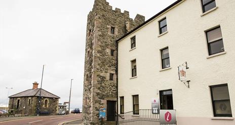 A photo of the 17th century old Tower House which houses Bangor Visitor Information Centre and offices of Ards and North Down Borough Council