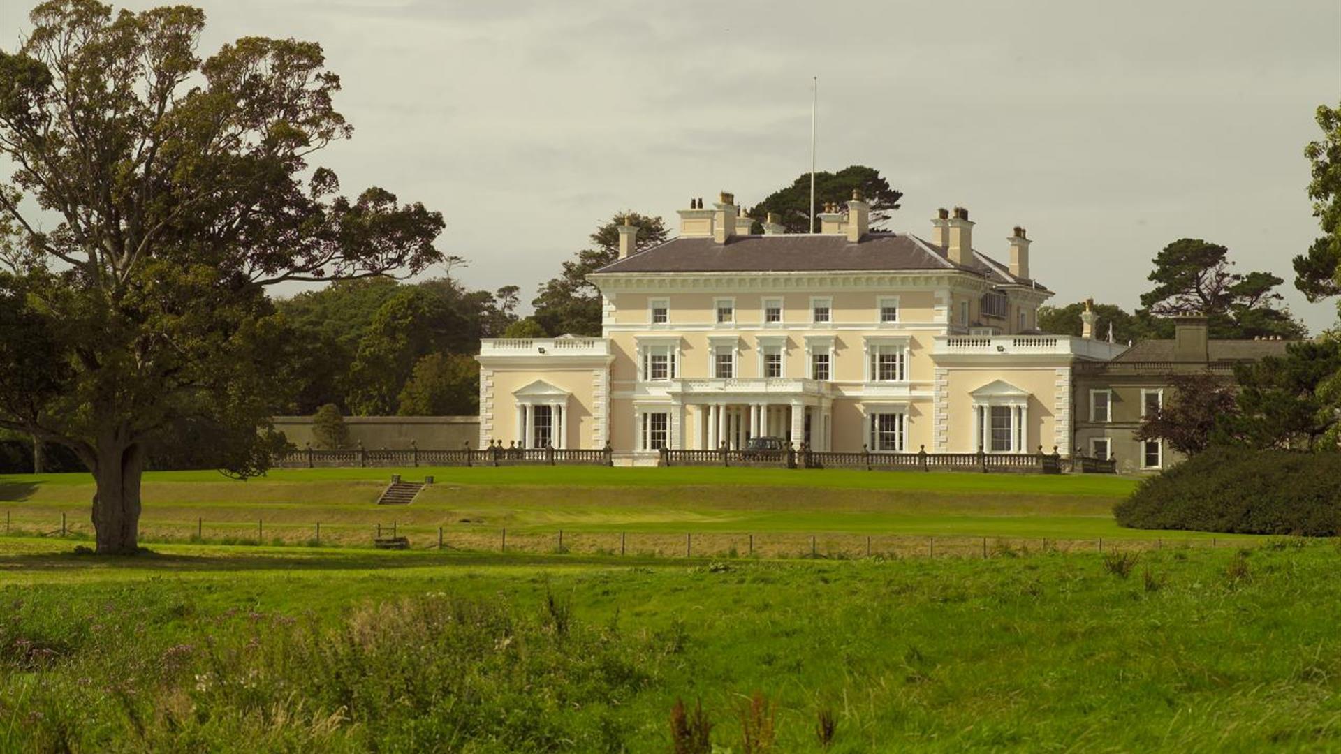Ballywalter Park house exterior surrounding by greenery
