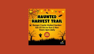 Bangor Castle Walled Garden Haunted Harvest Trail poster 2025