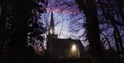 Bangor Abbey at dusk