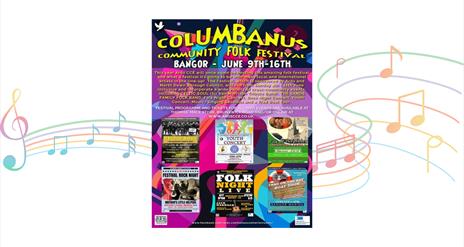 The Columbanus Folk Festival 2024 overall programme poster
