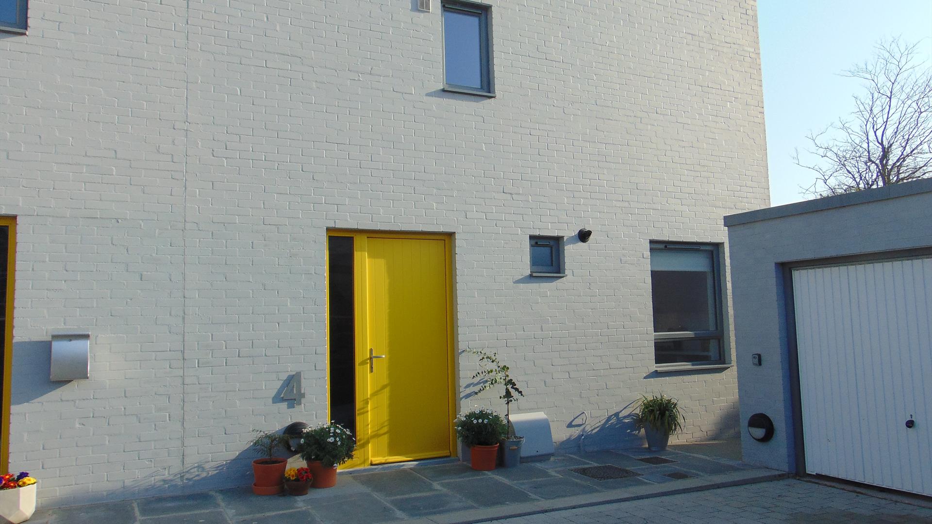 Yellow entrance door