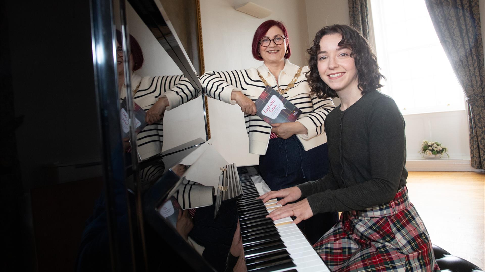 The Deputy Mayor of Ards and North Down, Cllr Vicky Moore and musician Lisa Dawson The Deputy Mayor of Ards and North Down, Cllr Vicky Moore and musician Lisa Dawson