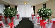 Function room made up for a wedding