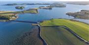 Strangford Lough. Drumlin Islands of Strangford Lough from above.