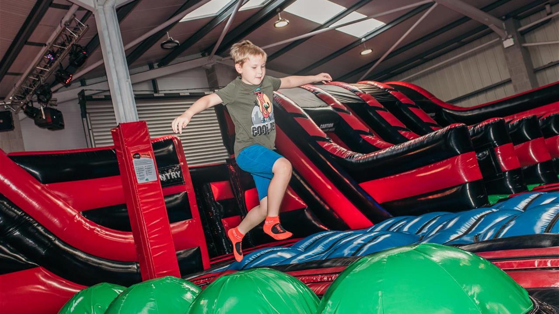 Boy Bouncing in the Airtastic Inflata Park