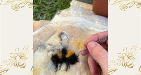 Felting with Bees, work in progress
