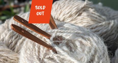 Wool with text saying Sold out