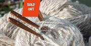 Wool with text saying Sold out