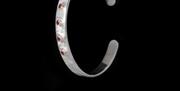 NI Silver Commissioned Silver, Yellow Gold & Ruby Brushed Bangle - Not A Workshop Make
