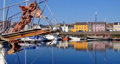 A view of Portaferry and boats from the water