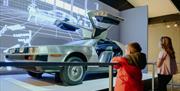 The famous DeLorean car, as featured in the Back to the Future movies