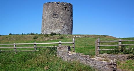 Windmill Hill in Portaferry.Close up photo of the windmill