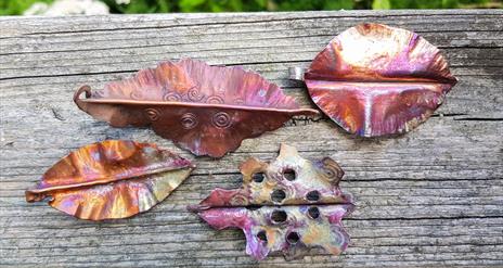 burnished copper items