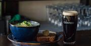 A pint of Guinness with lunch