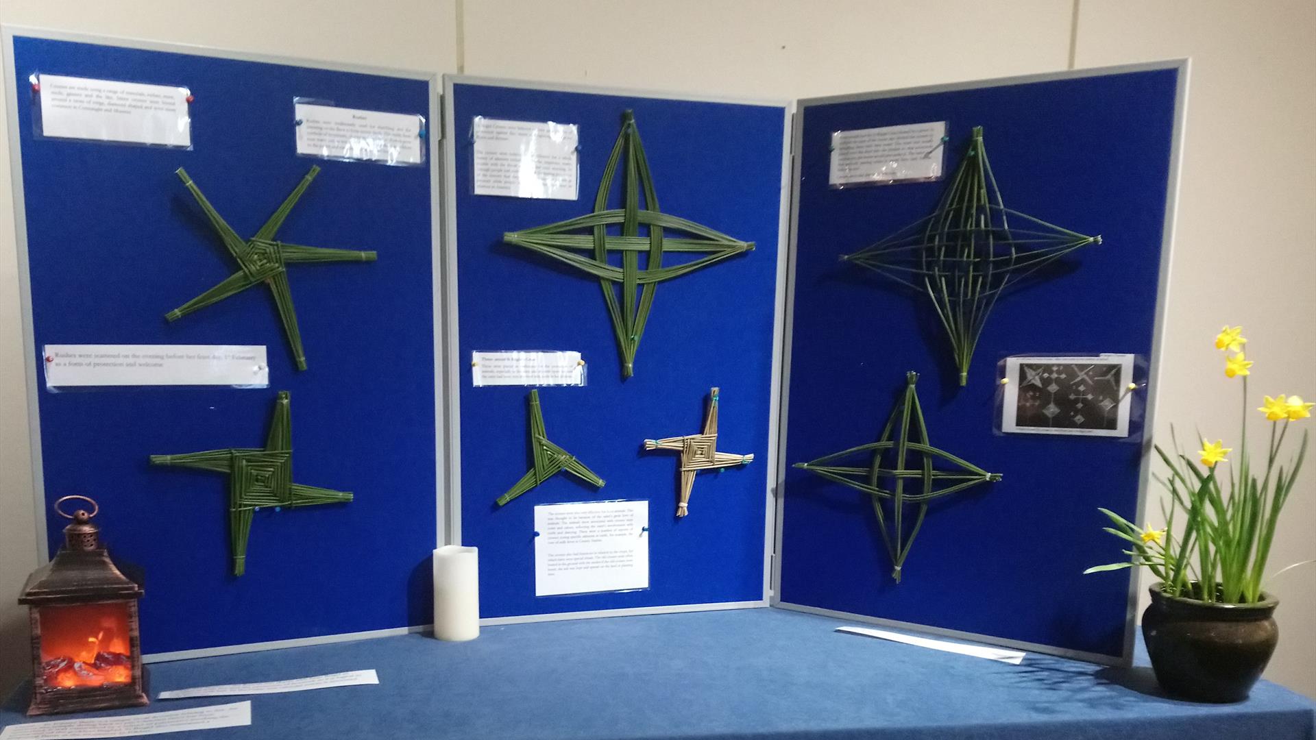 Different styles of crosses made by Brigid Watson
